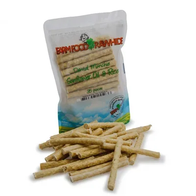 FARM FOOD RAWHIDE DENTAL MUNCHIE NAT./SUNFLOWER (35 ST)